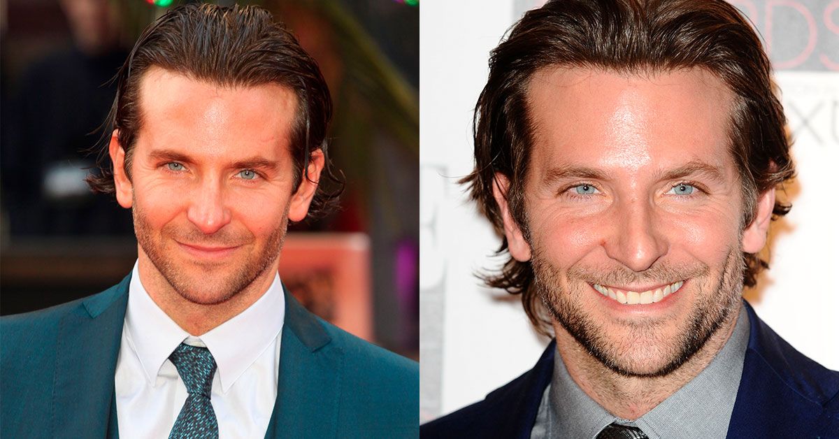 Bradley Cooper with swept-back medium-length hair