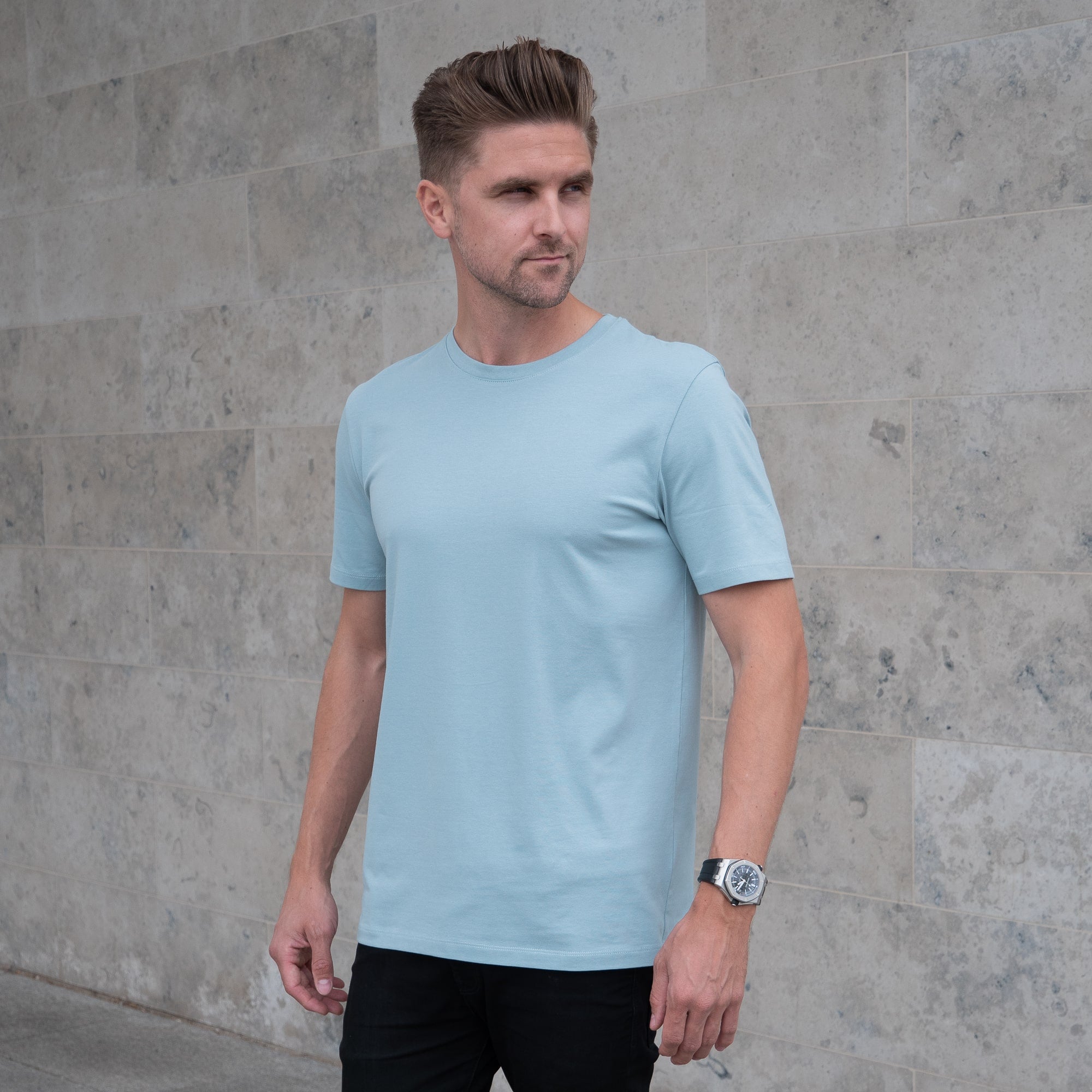 Stone blue hot sale t shirt